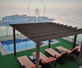 Jbr penthouse with terrace pool