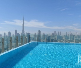 LUXURY BURJ VIEW DUPLEX 1BR - SLS TOWER