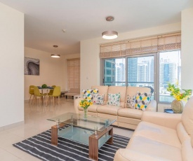 RH- Sunny 2BR Retreat in Marina, Walk to beach, JBR Walk, tram